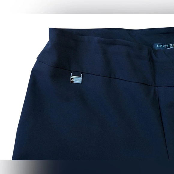 Lisette L  Montréal, Black Feather-Trimmed Designer Trousers, Size 16 - Picture 4 of 11